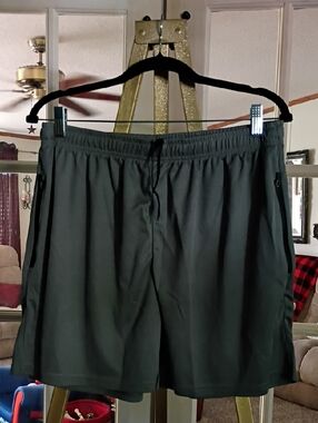 Men's Athletic Drawstring Shorts - Black
